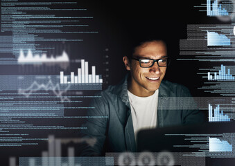 Hes finally getting somewhere and figuring it out. Cropped shot of a young computer programmer...