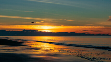 Fototapeta na wymiar Whidbey Island Sunset, Washington, USA