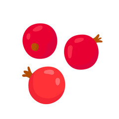 Currant, berries. Flat vector illustration in cartoon style