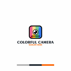 Colorful camera logo design