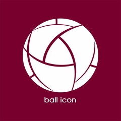 vector icon flat ball. ball icons for website needs, logos, social media posters burgundy backgrounds. ball logo.