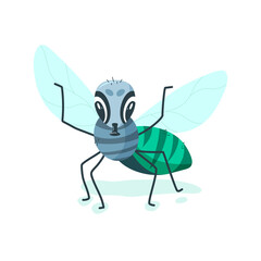 The Green Fly, a funny cartoon-style character.