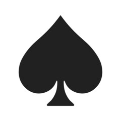 Fototapeta premium Black spade poker suit symbol