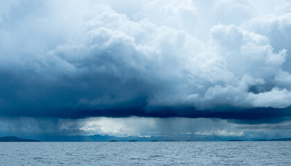 Storm brewing over Lake Titicaca , Peru
