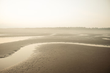 beach in the morning sun