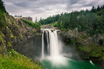 Obraz premium Snoqualmie Falls, Waterfall in Washington State