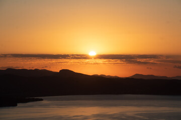 Fototapeta premium Lever de Soleil depuis la route des Crêtes à La Ciotat en Provence