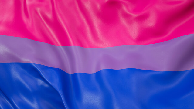 Bisexual Flag, Sexual Freedom, Gender Choice - 3D rendering