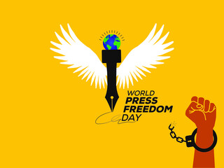 World press freedom day concept. End Impunity for Crimes against Journalism. vector illustration.