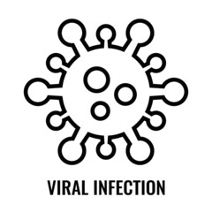 Obraz premium Virus vector line icon