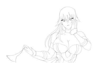 Beautiful anime girl of fantasy genre