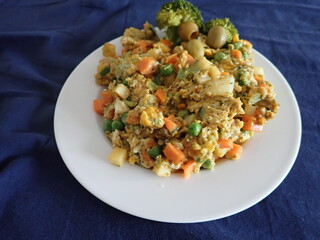 mixed vegetable salad served on a plate