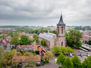 Fototapeta na wymiar The Saint Nicholas church of the Dutch town of Monnickendam