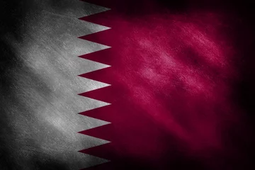 Fotobehang The flag of Qatar on a grunge background © DZiegler