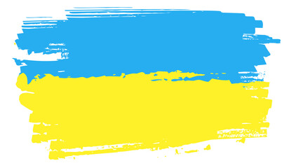 Blue yellow grange Ukrainian flag. Vector illustration