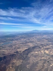 aerial view of the mountains
