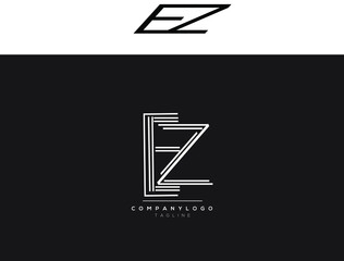 Alphabet letters Initials Monogram logo EZ, EZ INITIAL, EZ letter