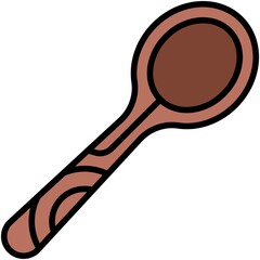 Wooden spoon icon, Passover related vector illustration
