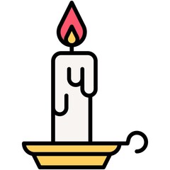 Candle icon, Passover related vector illustration