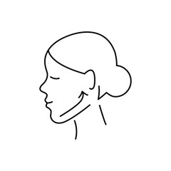 Set of beauty icons. Adjustable contours. For bloggers, cosmetic advertising design and hairdressers, stylists, healers, beauty salons or beauticians