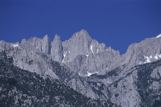Panoramic view of Mount Whitney, Sierra Nevada Mountains, California, USA