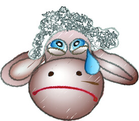 emotions sad sheep