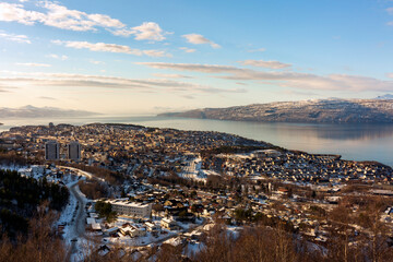 Narvik, Norway city,cold,snow,in Lapland