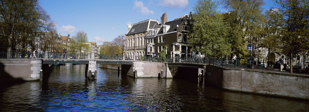 Fototapeta Bridge on a canal, Amsterdam, Netherlands