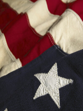 Close-up of flag of the United States of America