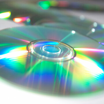 Close-up of CD's
