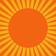 Orange Sunburst Pattern Background. Vector illustration.