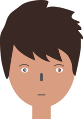 Flat Design Man face Profile Vector
