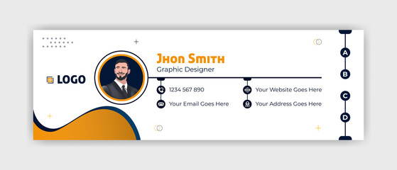 
Modern, Clean, and creative web email signature design template for the presentation of your personal information