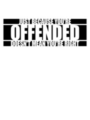 Obraz premium Offended Balken Spruch 