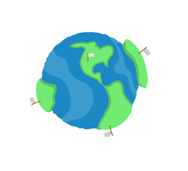 Earth in different seasons of the year