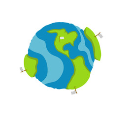 Earth in different seasons of the year