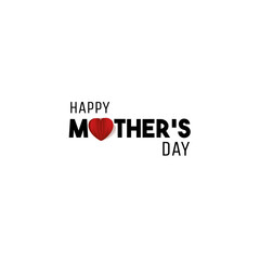 Mother's day celebration. Vector hearts on white background