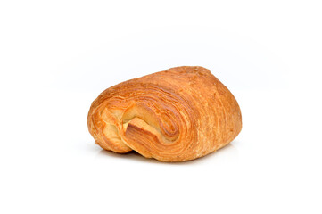 golden and fragrant pastries on a white background