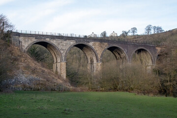 Fototapeta na wymiar Headstone Viaduct at Monsal Dale in Derbyshire's Peak District, UK