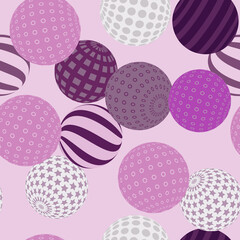 Retro 3d illustration of abstract balls, great design for any purpose. Modern poster for cover design. Vector seamless technology background. Background wall design.