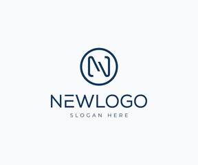 Abstract letter N logo design. N Letter Line creative symbol. Letter N logo Icon Design Template. 