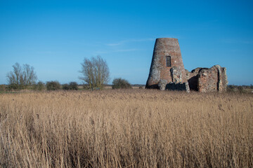 St. Benet's Abbey at Ludham in the Norfolk Broads, UK
