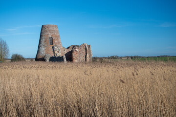 St. Benet's Abbey at Ludham in the Norfolk Broads, UK