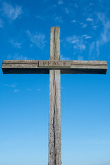 Cross/crucifix inscribed with 'peace' at St. Benet's Abbey, Ludham, in the Norfolk Broads