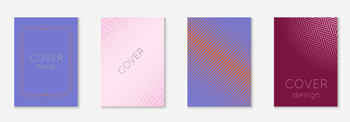 Naklejka na ściany i meble Corporate brochure cover page with minimalist geometric element.