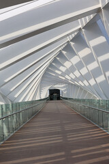 twisted bridge for people walking in Dubai