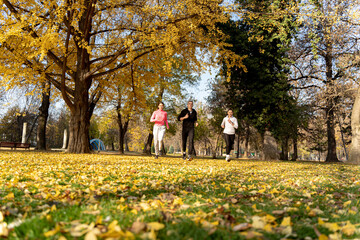 Fototapeta premium Running and smiling
