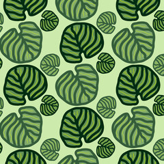 Lil green leaves repeated pattern