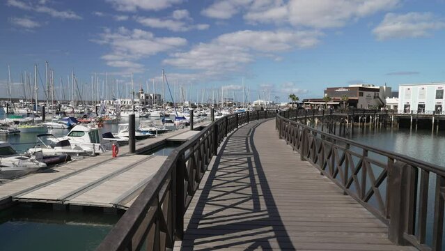 Yachts in Rubicon Marina, Playa Blanca, Lanzarote, Canary Islands, Spain