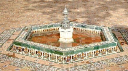 mosaïque zellige arabo-andalouse décoratif d'un palais andalous